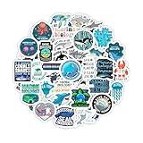 BulbaCraft Marine Biology Stickers for Water Bottle and Laptop - Marine Biology Party Favors & Decorations, Waterproof Vinyl Decals, Ocean Stickers, Gifts for Women & Men