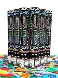 Confetti Sky [6 Pack] 12 Inch Confetti Cannons | Multicolor Confetti Poppers for Wedding Celebration, Birthday Party, Pranks, Graduation, Christmas Eve and New Year Celebration