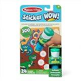 Melissa & Doug Sticker Wow!™ 24-Page Activity Pad and Sticker Stamper, 300 Stickers, Arts and Crafts Fidget Toy Collectible Character – Dinosaur Creative Play Travel Toy for Girls and Boys 3+,