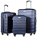 Coolife Luggage 3 Piece Set Suitcase Spinner Hardshell Lightweight TSA Lock