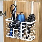 YIGII Hair Dryer Holder Adjustable Height - Hair Tool Organizer White Bathroom Organizer Hot Styling Tools Storage for Hair Dryer, Flat Iron, Curling Iron, Straightener