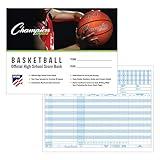 Champion Sports unisex BB1 coach and referee scorebooks, White, 30 GAMES US