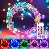 Minetom Fairy Lights Color Changing - 22 Colors 33 FT 100 LED String Lights with Remote, USB Twinkle Fairy Lights Indoor with 12 Lighting Modes, Multicolor Christmas Fairy Lights for Bedroom Classroom