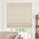 CHICOLOGY Roman Shades for Windows , Window Treatments , Roman Shades , Roman Window Shades , Room Darkening Shades , Window Shades , 34"W X 64"H , Belgian Flax (Privacy & Light Filtering)