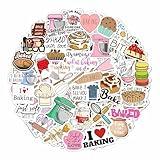 100Pcs Baking Stickers Funny, Bakery Stickers for Water Bottles - Baking Laptop Decals, Baking Party Favors Birthday Party, Bakery Themed Party Decorations - Baking Cookbook