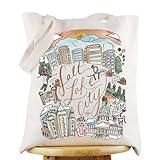 G2TUP Salt Lake City Utah Travel Tote Bag Salt Lake City Souvenir Gift Salt Lake City Landmarks Shoulder Bag Salt Lake Merch (Salt Lake City TG)