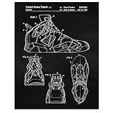 Classic Sneakers Shoes Patent Prints, 1 (11x14) Unframed Photos, Wall Art Decor Gift for Home Jordans Office Gears Garage Shop School Gym College Student Teacher Coach Team Basketball Champs Fans