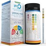 4-in-1 Full Panel UTI Test Strips for Women, Men & Kids 50ct, Includes UTI Severity (Protein), Urinalysis Urine Test Strip for UTI and Bladder, at Home Urinary Tract Infection Test Kit