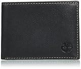 Timberland Men's RFID Blocking Wallet – Genuine Leather Passcase with Removable ID Holder, 6 Card Slots, 2 Billfold Pockets, Slim Design, Black, One Size