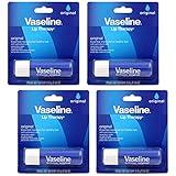 Vaseline Lip Therapy Care Original, Fast-Acting Nourishment, Ideal for Chapped, Dry, Cracked, or Damaged Lips, Lip Balm, 0.16 Ounce (Pack of 4)