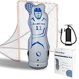 Jecarden Inflatable Lacrosse Goalie Lacrosse Shot Blocker Dodging Dummy for Lacrosse (Goal NOT Included) with Air Pump Lacrosse Training Equipment for Boys and Girls Training