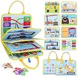 VisionX Toddler Felt Busy Book Portable Interactive Educational Toy for Endless Fun and Learning