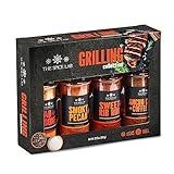 The Spice Lab BBQ Barbecue Spices and Seasonings Set - Ultimate Grilling Accessories Set - Gift Kit for Barbecues, Grilling, and Smoking - Great Gift for Men or Gift for Dad Made in the USA