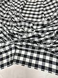 New Star Fabric Premium Buffalo Check Fabric 5 Yards, 60" Wide, Gingham Tablecloth in Classic Black & White, 100% Polyester Perfect for Parties, Picnic, Indoor and Outdoor tablecloths and Curtains