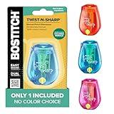 Bostitch Office Pencil Sharpener, 1 Random Color, Twist-n-Sharp, Kids & Colored Pencils, (PS1-ADJ)