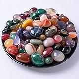 SigMntun Polished Multicolor Crystal Stone Set - 72 Pcs, 0.5" Handpicked Tumbled Stones and Crystals Bulk for Healing, Reiki, Meditation, Witchcraft and Home Decor