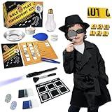 Spy Kit for Kids Detective Outfit Fingerprint Toys Gifts for 5 6 7 8 9 10 11 Year Old Boys Girls Investigation Role Play Dress Up Costume Educational Science Secret Agent Finger Print Identification