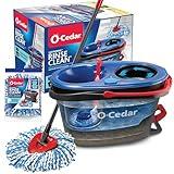 O-Cedar RinseClean Spin Mop & Bucket System + 1 Extra Mop Head | Clean with Clean Water | Removes 99% of Bacteria
