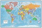 Swiftmaps World Premier Wall Map Poster Mural 24h x 36w