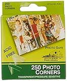 Pioneer PCR-1 Photo Corners Self Adhesive, Clear, 250-Pack,Multicolor