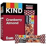 KIND Nut Bars, Cranberry Almond, Healthy Snacks, Good Source of Fiber, Gluten Free, 5g Protein, 6 Count