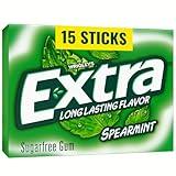 EXTRA Spearmint Back To School Sugar Free Chewing Gum Back to School Supplies, 15 Stick Pack