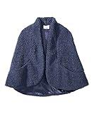 Silvert's Adaptive Clothing & Footwear Women's Ultra Plush Shawl - Navy OS