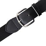 Champion Sports Youth Uniform Adjustable Elastic Belt Adults – 1.5" Wide – for Baseball, Softball & More, Black, Youth (18-32 Inches)
