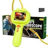 Kids Borescope Snake Camera with Light Toy,Outdoor STEM Science Toys, Nature Educational Exploration Toy Great Gifts for 4 5 6 7 8 9 10 Years Old Boys and Girls Birthday Camp Christmas(16G Card)