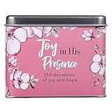 Christian Art Gifts Devotional Prayer Cards In Tin | Joy In His Presecne – 75 Double Sided Cards | Bible Verse Encouraging Gift for Women