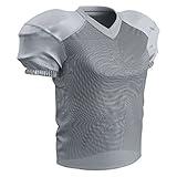 CHAMPRO boys Youth Stretch Polyester Practice Football Jersey, Silver, Medium