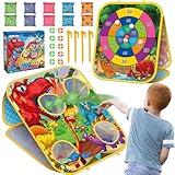 HelloJoy Bean Bag Toss Game Kids Outdoor Toys,Double-Sided Foldable Cornhole Board Backyard Beach Yard Outdoor Toys for Toddler, Outside Lawn Party Activities Toy Gifts for Boys Girls Age 3 4 5 6 7 8