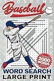 BASEBALL WORD SEARCH LARGE PRINT PUZZLE BOOK: Sports Circle Wordsearch Find The Word Game | Fun Gift for Kids, Teens, Adults and Seniors (2000 Words / 100 Puzzles) (Brain Booster)