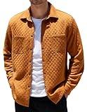 COOFANDY Mens Fall Shirt Long Sleeve Shacket Regular Fit Collared Jacket Casual Outerwear