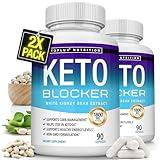 Toplux Keto Blocker Pills White Kidney Bean Extract - 1800 mg Natural Ketosis, Support Keto Diet, for Men Women, 90 Capsules, Supplement