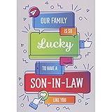 Designer Greetings Our Family is So Lucky: Social Media Icons Funny/Humorous 3D Spring Activated Pop Out Father's Day Card for Son-in-Law