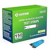 AUVON DS-W Draw-in Blood Glucose Test Strips for use with AUVON DS-W Diabetes Sugar Testing Meter (No Coding Required, 150 Count)