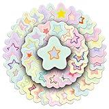 Cute Cartoon Stars Stickers for Teens Boys Girls Kids|50 Pcs|Vinly Waterproof Stickers for Laptop Tablet Flasks Scrapbook Water Bottles Phone Computer Luggage Notebook,Lovely Decal Pack(Stars-50Pcs)
