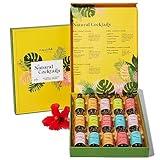 Thoughtfully Cocktails, Natural Cocktail Mixer Gift Set, 15 Classic Flavors Include Mojito, Pina Colada, Peach and More, Set of 15, Contains NO Alcohol