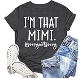 NEWKA Nana Shirt for Women Mothers Day Shirts Most Loved Mimi Tee Tops Grey
