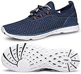 DOUSSPRT Men's Water Shoes Quick Drying Sports Aqua Shoes Blue Size 9.5