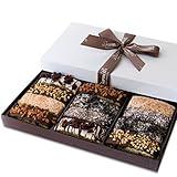 12 Valentines Chocolate Biscotti Gift Box, Gourmet Cookie Gift Basket for Food Delivery, Fancy Cookies Gift Ideas for Wife Mother Husband Dad