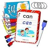 Sight Words Flash Cards Kindergarten, 250 Dolch Sight Word Writing Reading Spelling Games, Preschool Kindergarten Toddler Learning Activities, Homeschool Supplies Educational Toys for Kids Ages 3+