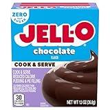 Jell-O Chocolate Pudding, Cook & Serve, Sugar Free, 1.3 oz Box, 4 Packs