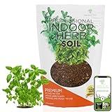 Professional Indoor Herb Plant Soil | Large 2.2 Quarts Ready to Use for Kitchen Herbs, Gardens, Cooking Herbs | Peat Moss, Coco Coir, Perlite, Dolomite | Made in USA