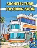 KIDS ARCHITECTURE COLORING BOOK- AGE: 4-12: WORLD LANDMARKS ARCHITECTURE! EMPIRE STATE BUILDING, PYRAMIDS, DANCING HOUSE... MODERN AND FANTASY DESIGNS