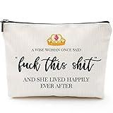 Funny Gifts for Women, Friends, Hostess Gift Ideas Strong women Retirement Cool Gifts for Coworkers Women Birthday Gift Ideas Gag gifts Girls Weekend Fun Makeup Travel Bag Inspirational Cosmetic Bag