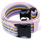 LiftAid Gait Belt with Plastic Buckle Transfer and Walking Aid with Belt Loop Holder for Assisting Therapist, Nurse, Home Care - 60" L x 2" W (Rainbow)