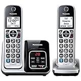 Panasonic Expandable Cordless Phone System, Bluetooth Pairing for Wireless Headphones and Hearing Aids, Smart Call Block, Bilingual Talking Caller ID, 2 Handsets - KX-TGD892S, Silver/Black