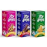 Joydays Cookie Variety Pack – Chocolate Chip, Double Chocolate & Peanut Butter, 63% Less Sugar, High Fiber, Protein Snack – Dietitian Approved, Blood Sugar Friendly, Healthy Snacks for Adults and Kids Pack of 3 (3.88 oz Each)